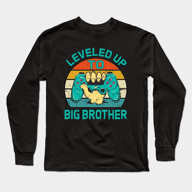 Promoted to big brother dinosaur, I Leveled Up To Big Brother Long Sleeve T-Shirt by UranusArts